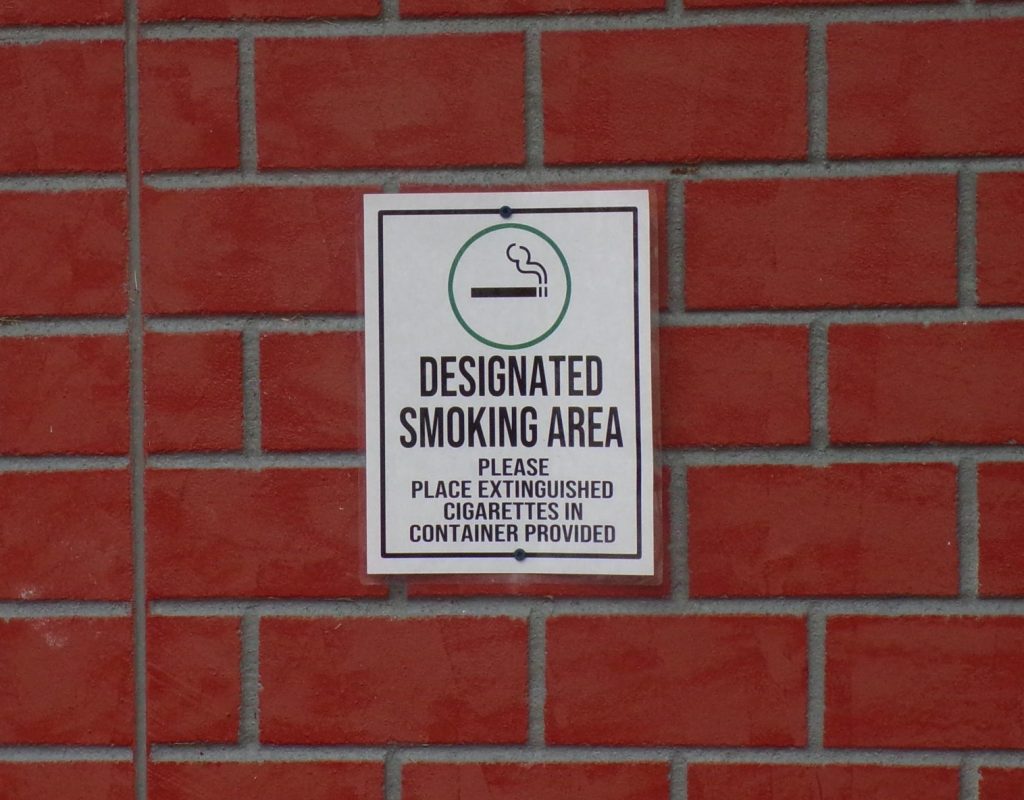 designated smoking area