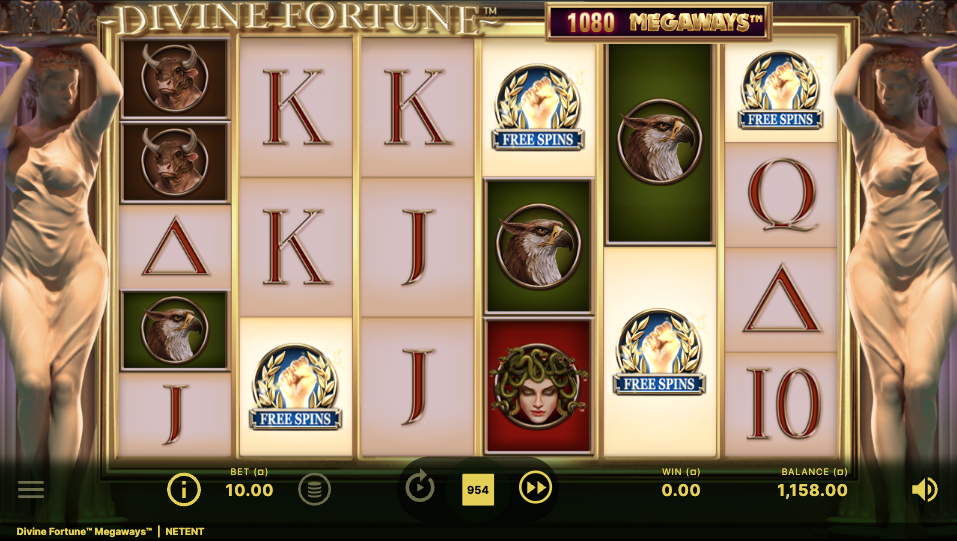 Divine Fortune Megaways free spins trigger