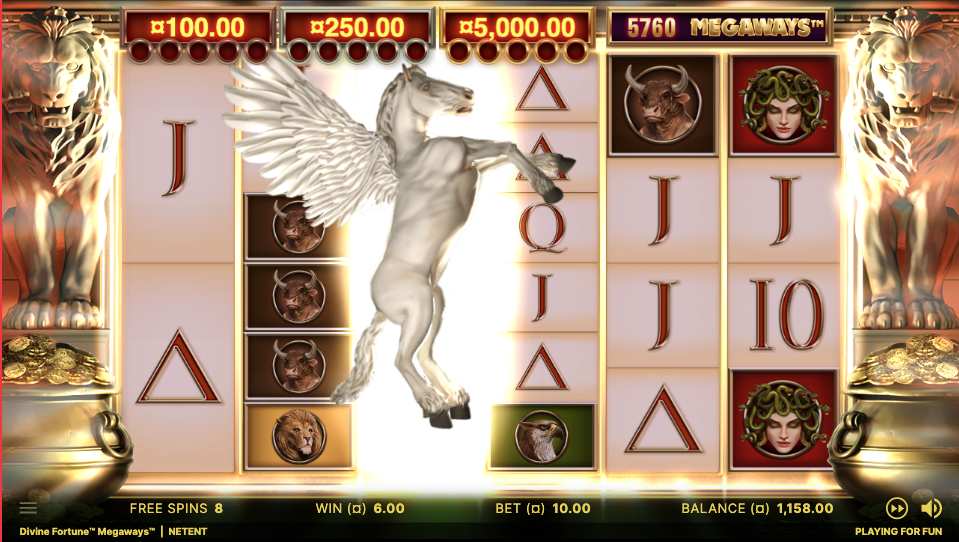 Divine Fortune Megaways free spins full reel wild