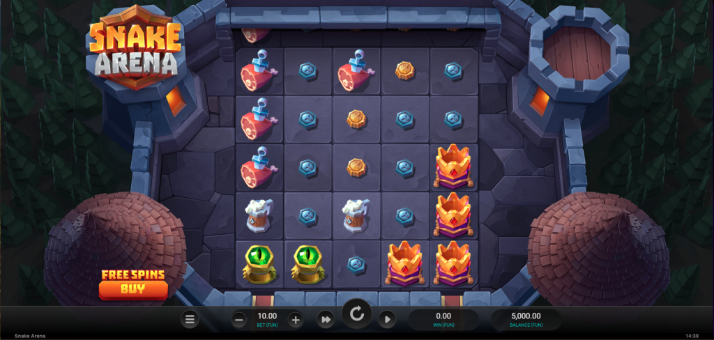 Snake Arena slot base game reel set