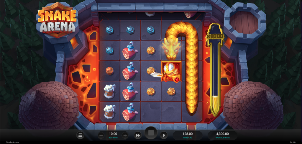 Snake Arena Free Spins in progress