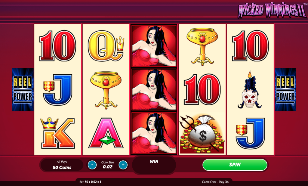 Wicked Winnings II by Aristocrat wild reel respin