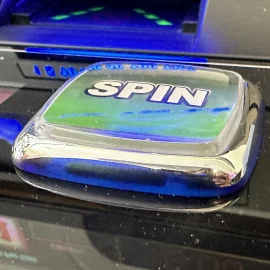 Spin button on an Ainsworth slot machine