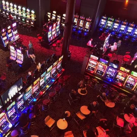 Overhead shot of a casino floor