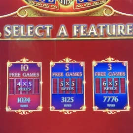 Dancing Drums select a feature