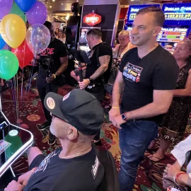 Brian Christopher with his dad Charlie during the launch of Brian Christopher's Pop'N Pays More