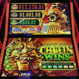 Dragon Train denomination screen