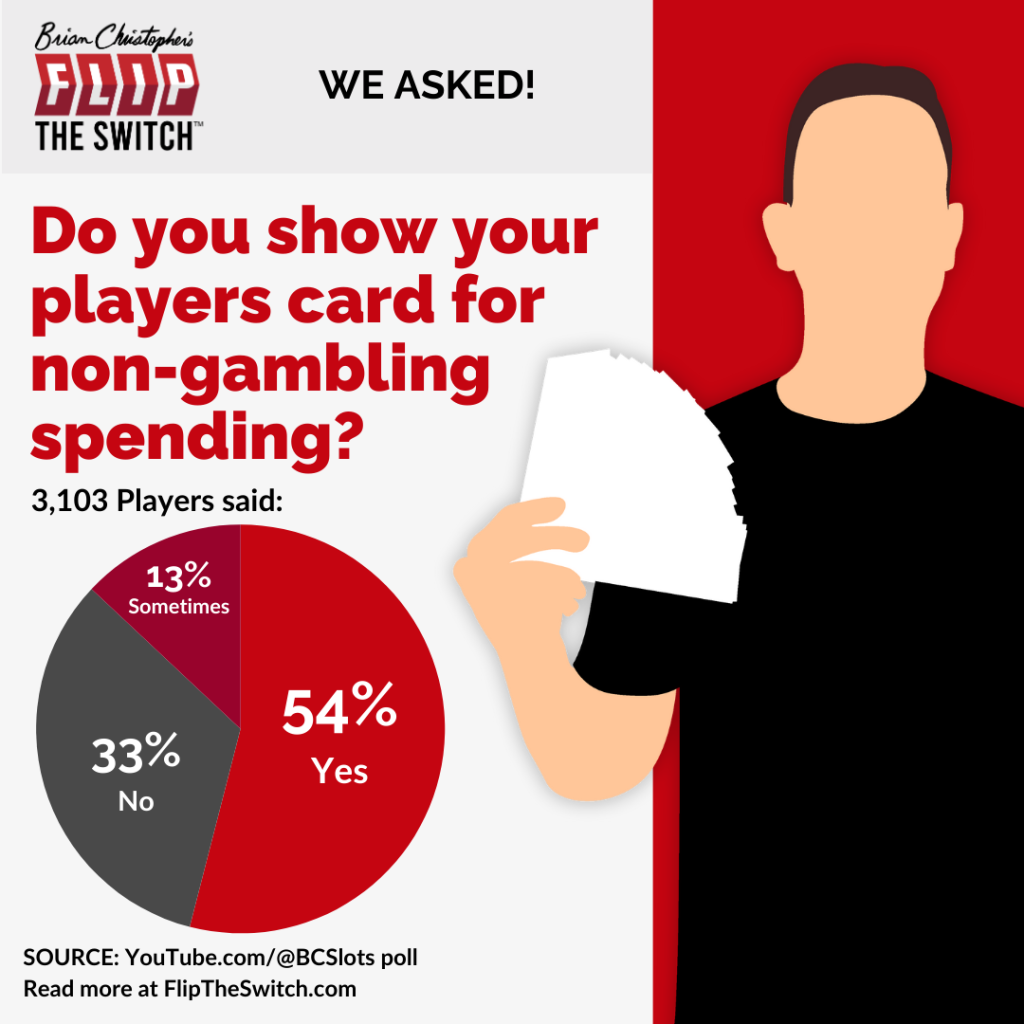 Do you show your players card for non-gambling spending?