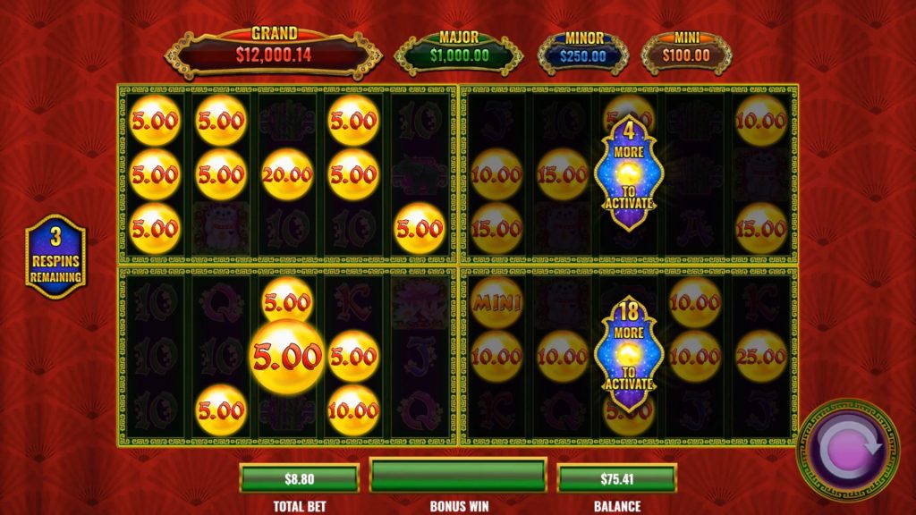 Prosperity Link Wan Shi Ru Yi Prosperity Respin Bonus two boards unlocked