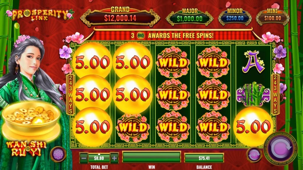 Prosperity Link Wan Shi Ru Yi Prosperity Respin Bonus triggered