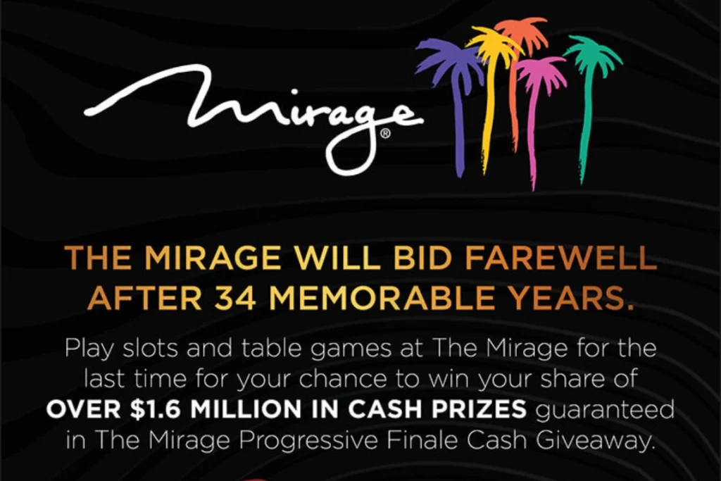 Mirage progressive giveaway