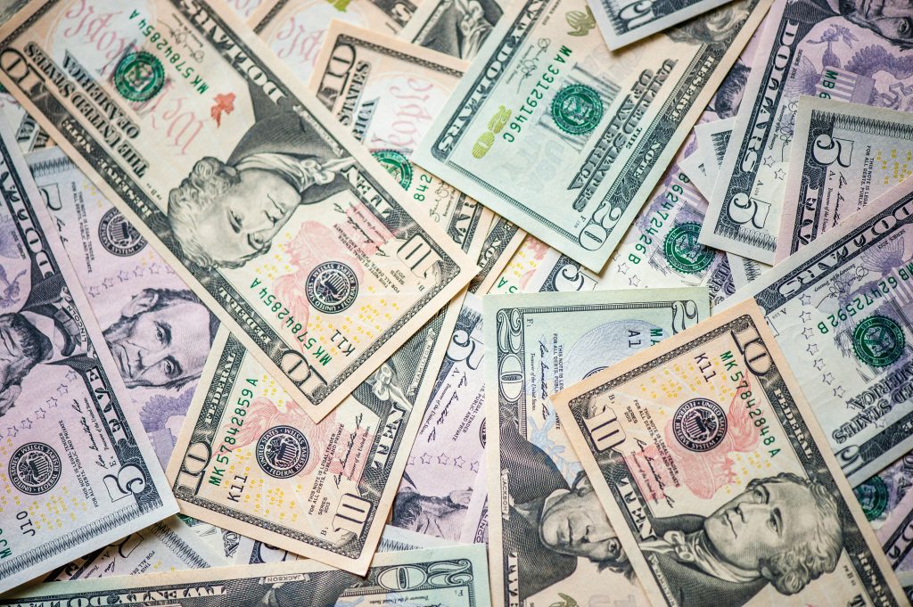 Collage of U.S. currency