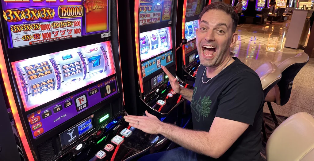 Brian Christopher playing two machines at a time