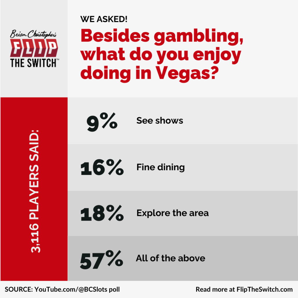 Besides gambling, what do you enjoy doing in Vegas?