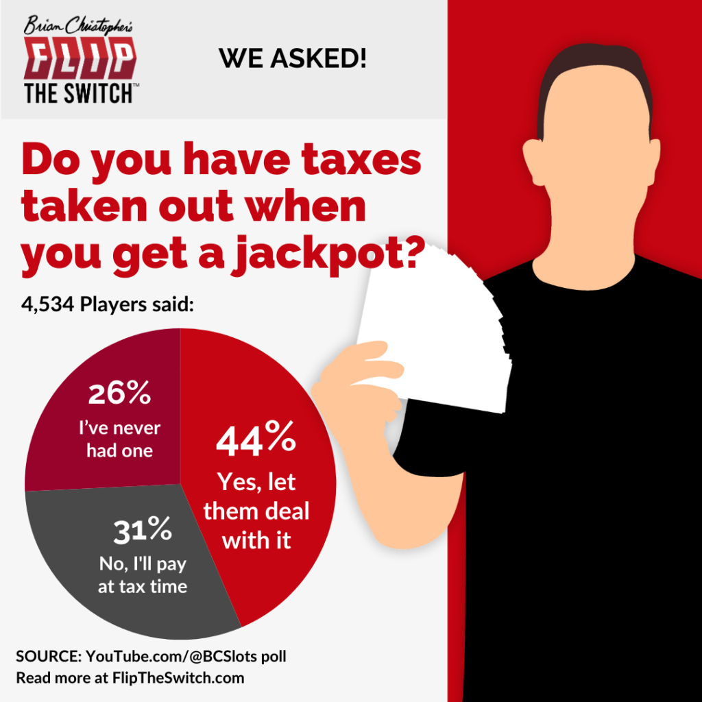Do you have taxes taken out when you get a jackpot?