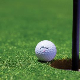 Golfball on grass
