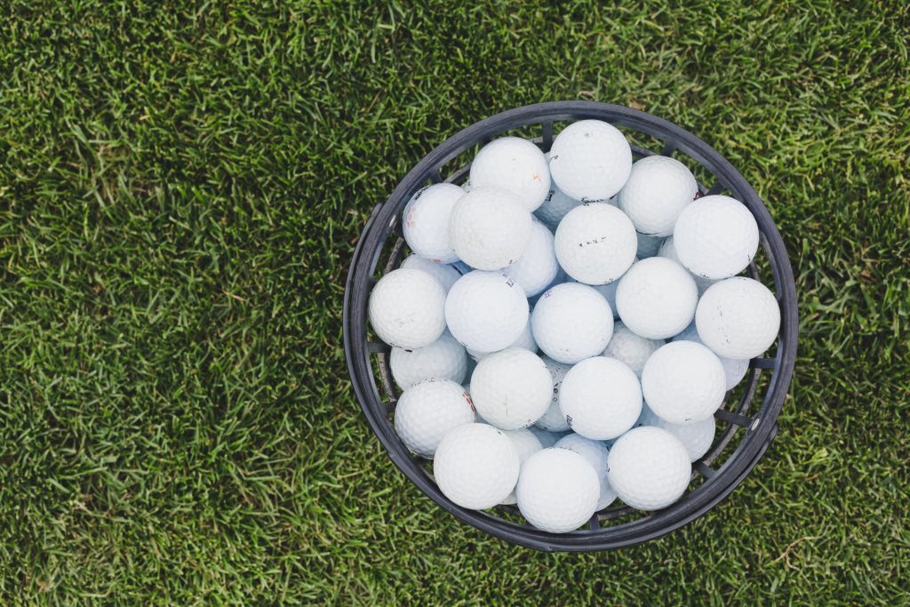 Basket of golf balls
