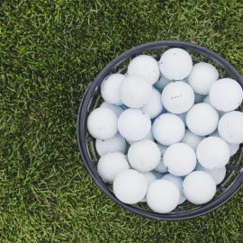 Basket of golf balls