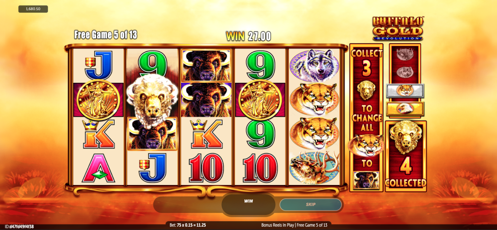 Buffalo Gold Revolution free games retrigger
