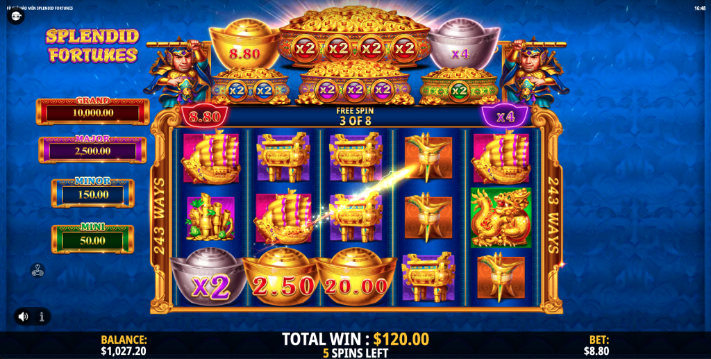 Splendid Fortunes Free Spins Ingots Increased