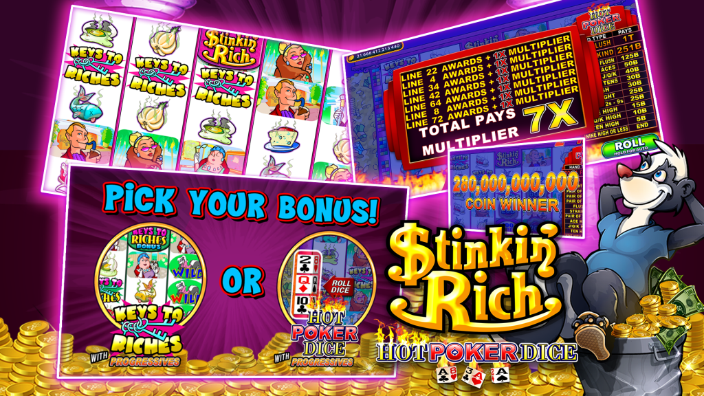 Stinkin' Rich Hot Poker Dice Bonus Pick