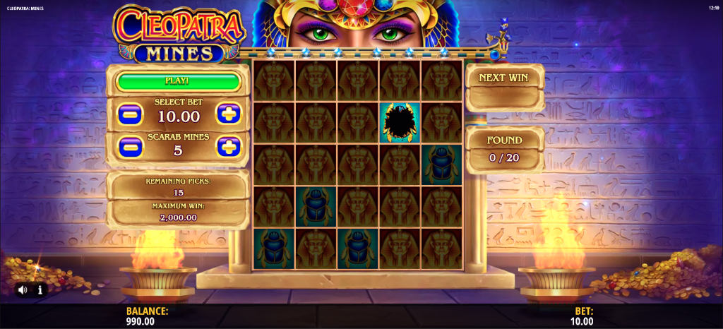 Cleopatra Mines Scarab First Pick
