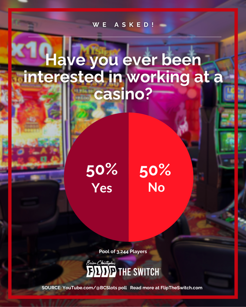 Have you ever been interested in working at a casino?