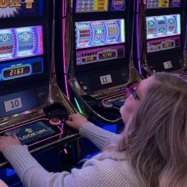 Player at slot tournament