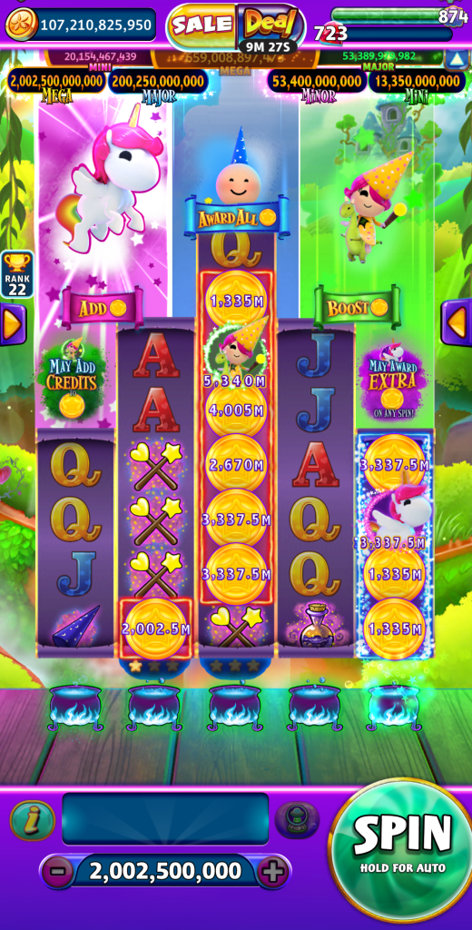 Cash Wizard Magic Trio Unicorn feature