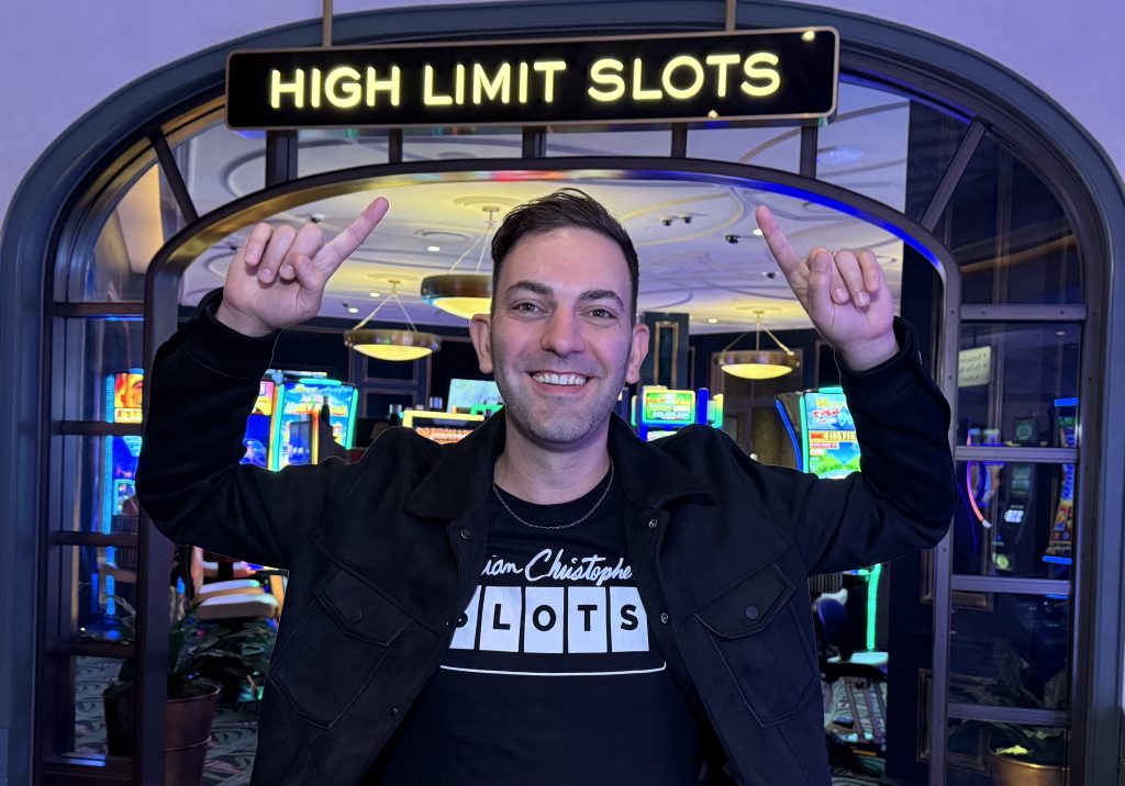 Brian outside of a high limit slot room