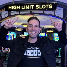 Brian outside of a high limit slot room