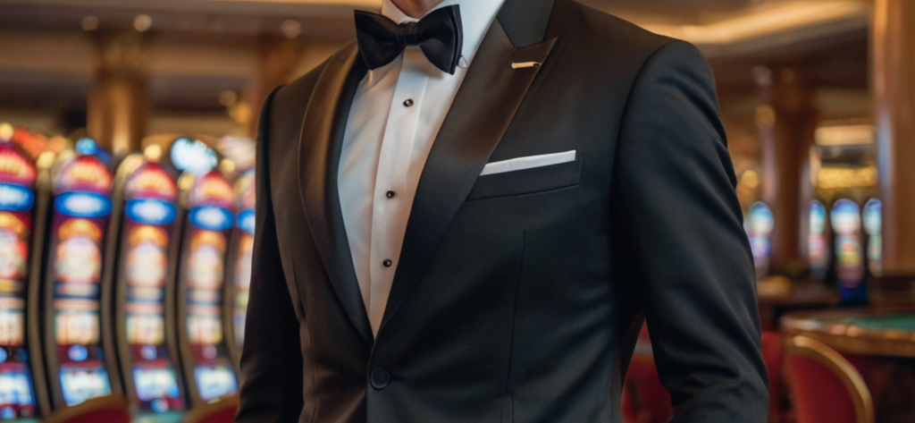 Person in suit in casino