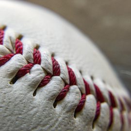 Close up of baseball
