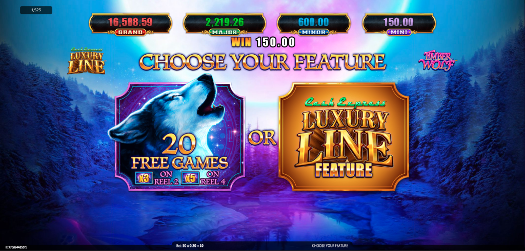 Cash Express Luxury Line Timber Wolf Pick Feature