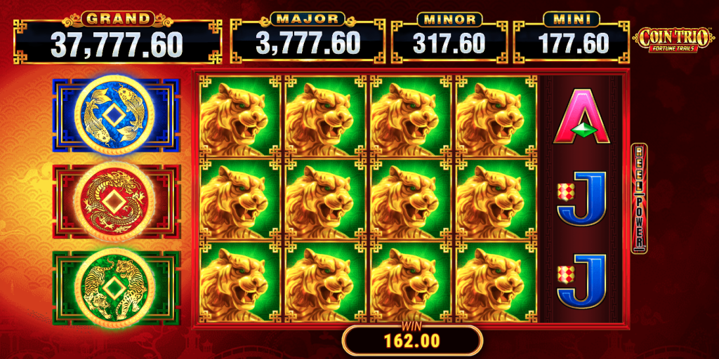 Coin Trio Fortune Trails Stacked Symbol Line Hit