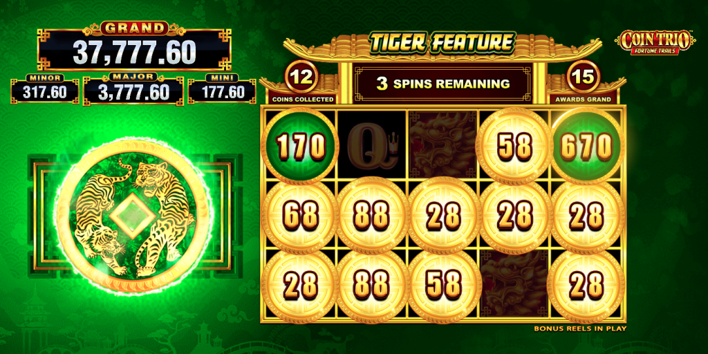 Coin Trio Fortune Trails Tiger Feature