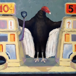 Vulture with slot machines