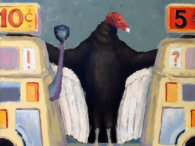 Vulture with slot machines