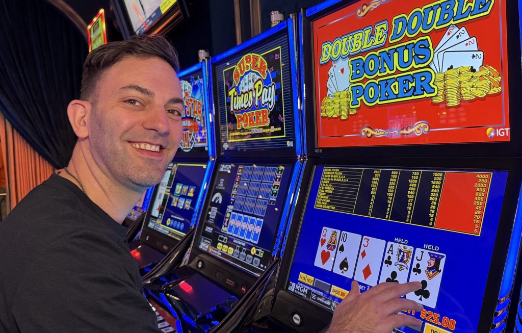 Brian playing video poker