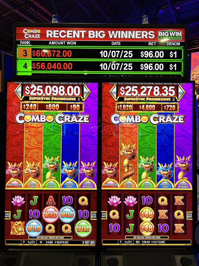 Many new Incredible Technologies slots now feature leaderboards, showing the top winners on the game.