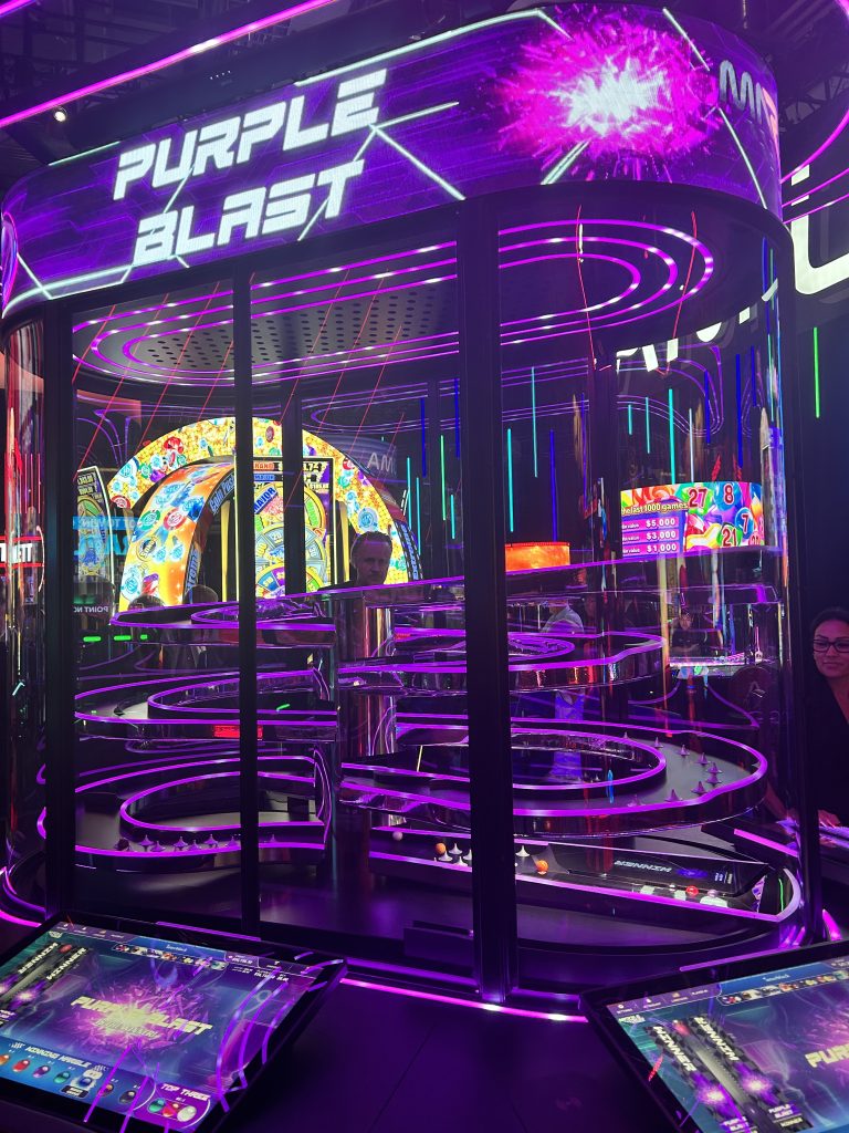 Marble Run as showcased at the Interblock booth at Global Gaming Expo 2025.