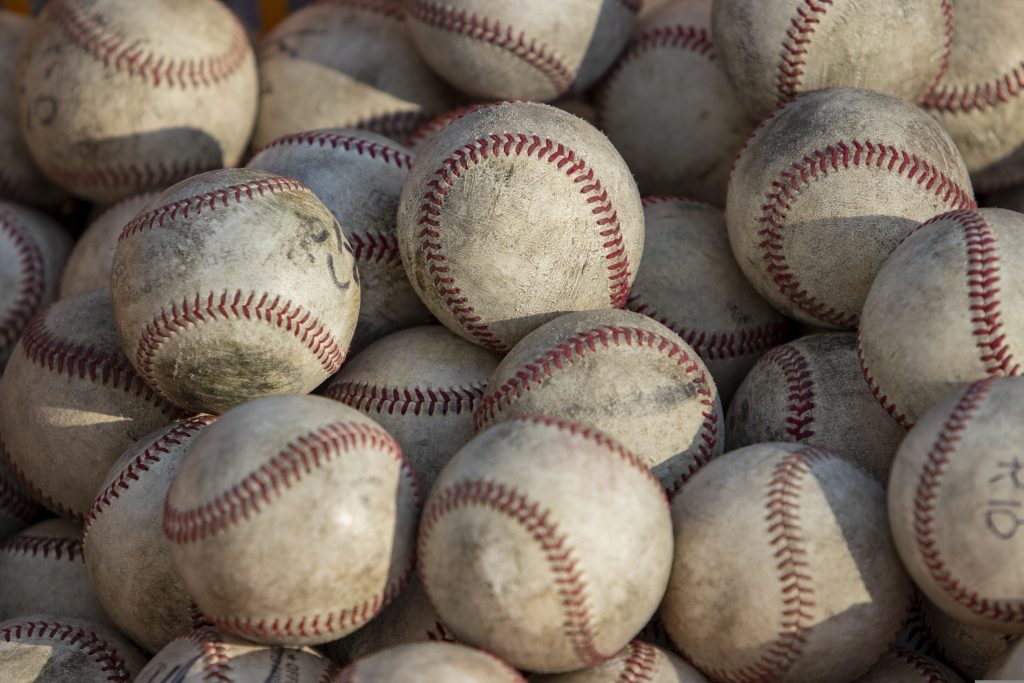 Pile of baseballs