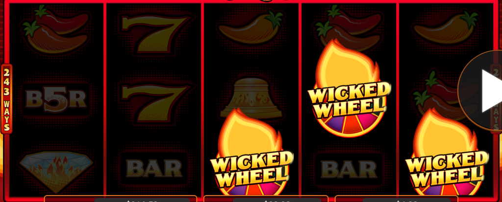 Scorchin' Hot Spins Wicked Wheel Wheel Trigger