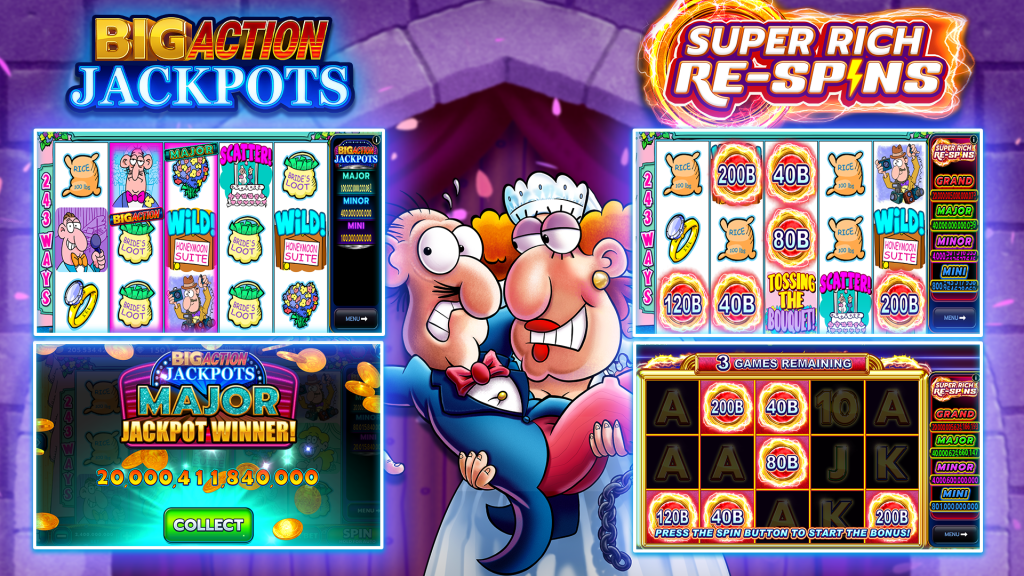Wedding Party with Big Action Jackpots Features