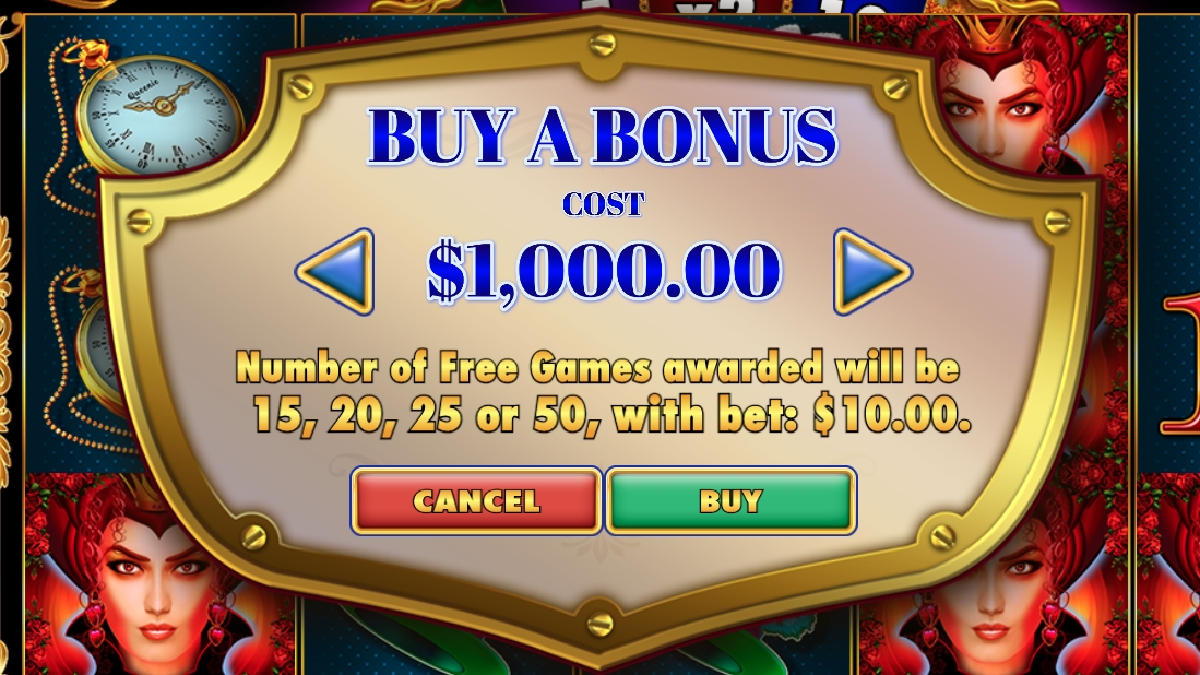 Queenie slot machine buy a bonus