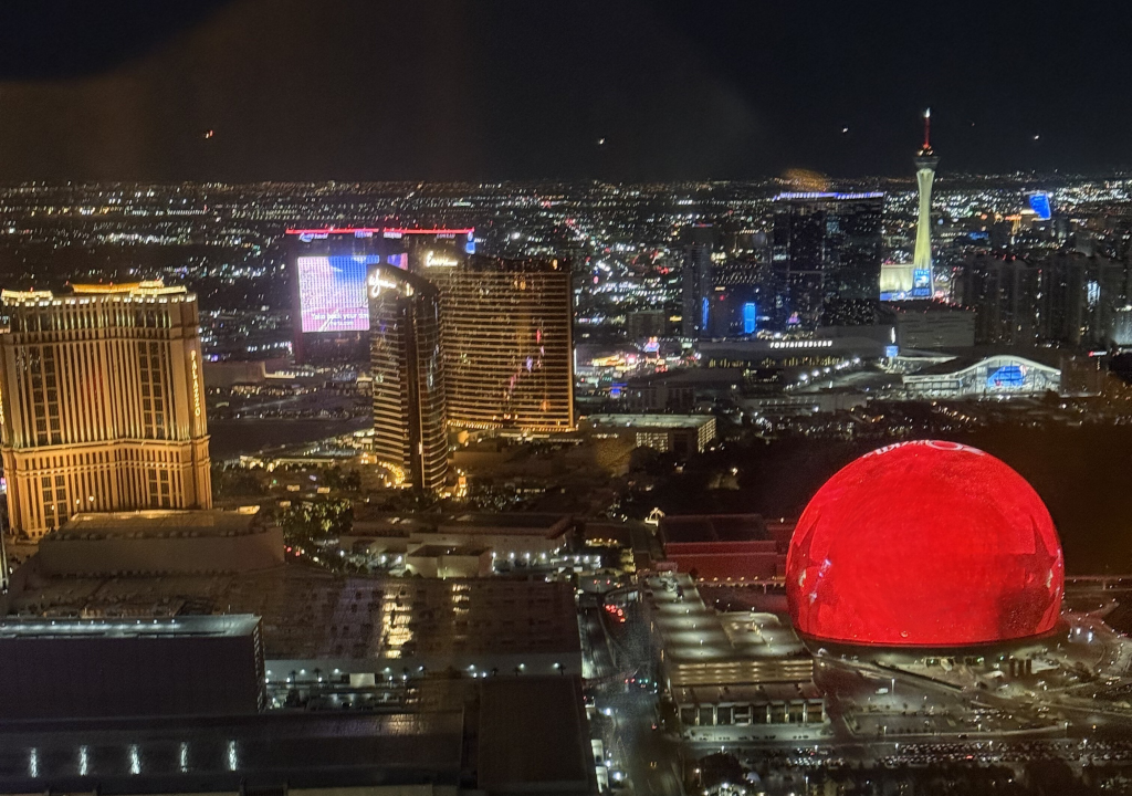 Helicopter view of Las Vegas