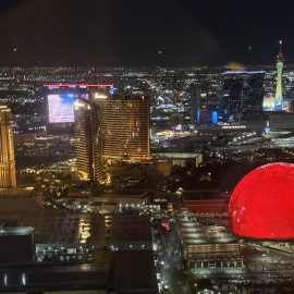 Helicopter view of Las Vegas