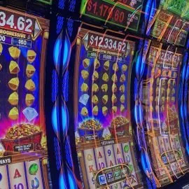 Row of slot machines