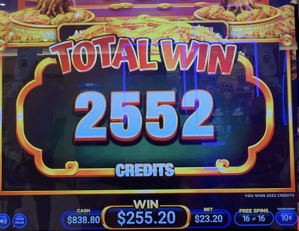 Slot Machine bonus win
