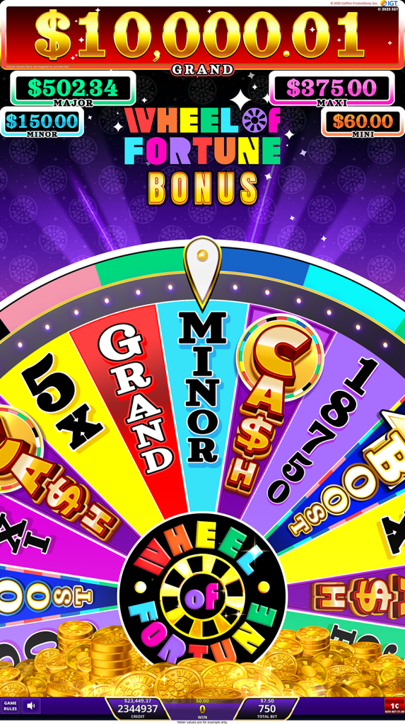 Wheel of Fortune Cash on Reels WOF Bonus